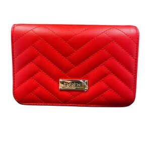 Bebe Red Quilted Crossbody Bag Gold Chain Y2K Baddie Mini Purse Shoulder Bag